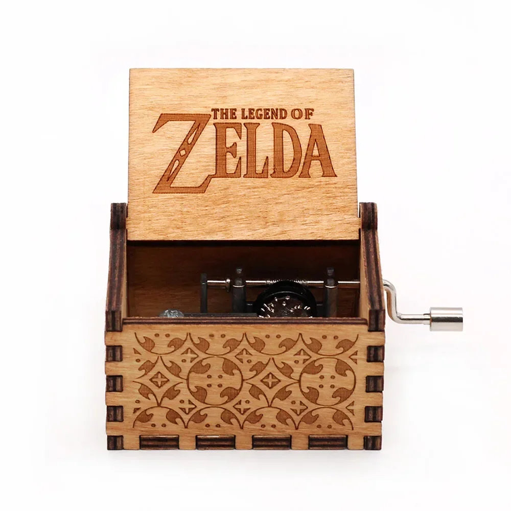 Musical Instrument Zelda - ホットアニメ ゼルダの伝説 DIY クリエイティブ木製オルゴール 高品質手回し式音楽コレクション ホビー玩具