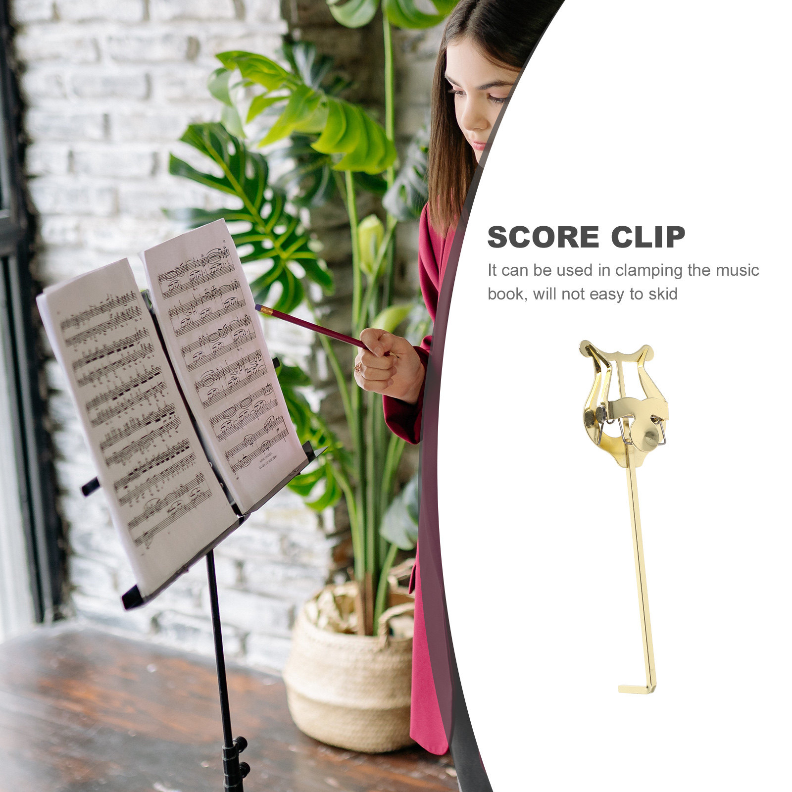 Musical Instrument Cornet - トランペット楽譜クリップ 金属製マーチングリラ トランペットコルネット楽譜ホルダー コンパクトで頑丈な楽器アクセサリー