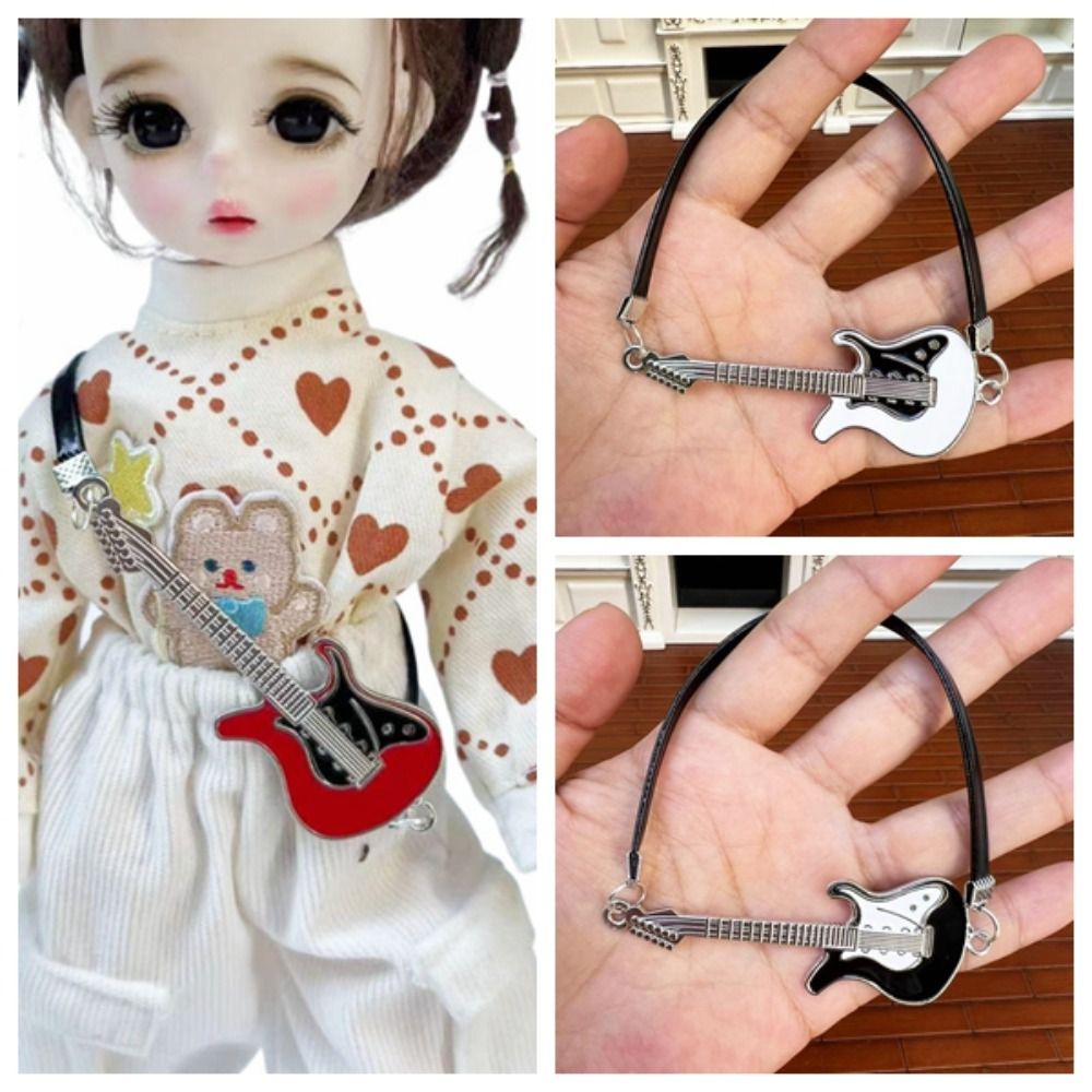 Musical Instrument Photo - 1/6 人形楽器ミニチュアミニぬいぐるみミニギターモデル人形アクセサリー写真の小道具人形エレキギター