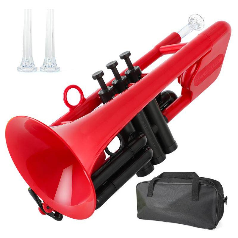 Musical Instrument Cornet - コルネットB♭管楽器 ショートトランペット 初心者用プラスチックコルネット 学習用 演奏器具