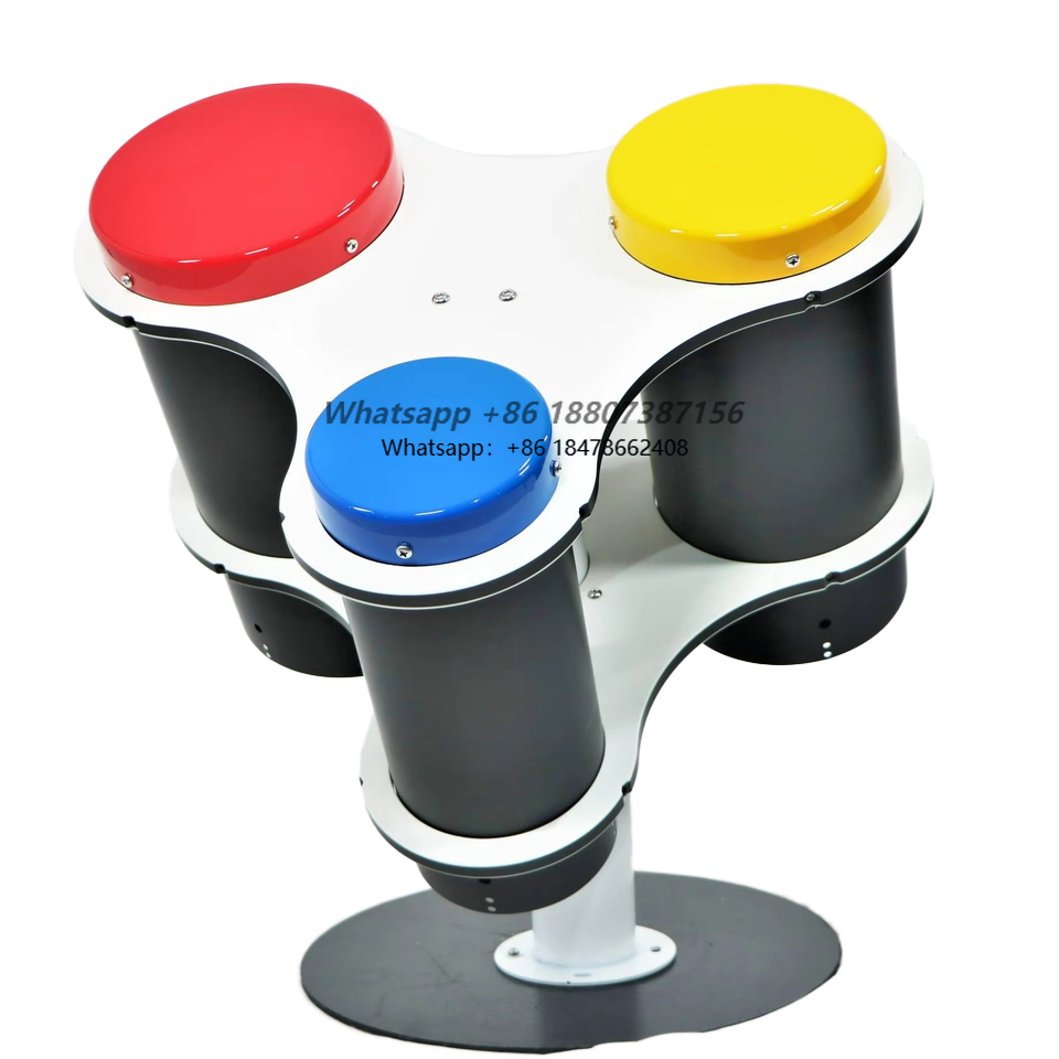 Bongo Drum Set - レインボーボンゴパーカッションドラムセット、スチールとアルミニウム素材の3つのコンガ、学校やショッピングモールの遊び場向け