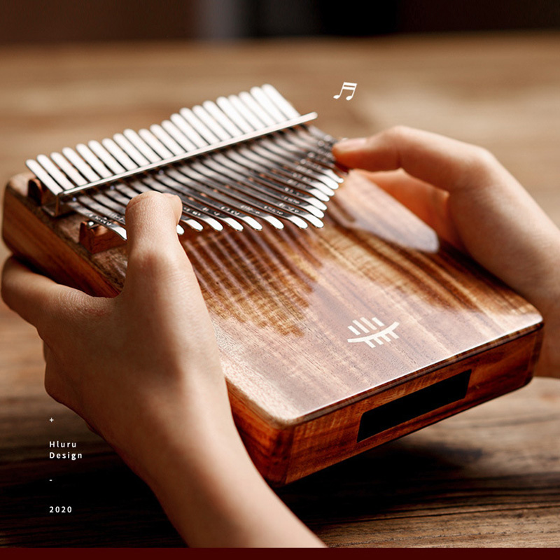 Musical Instrument Dulcimer - Hlururu-完全な無垢材のカリンバサムピアノ、穴のある17鍵、21鍵、mbira、楽器、プロ、初心者