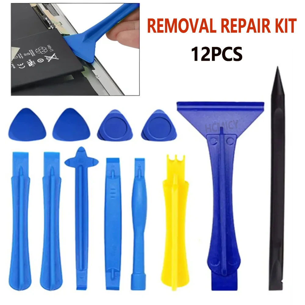 Musical Instrument Repairs - 耐久性のあるプラスチック製ギターピック、プライツール、ブレードオープニングツール、三角形携帯電話修理キット（iPhone修理用）