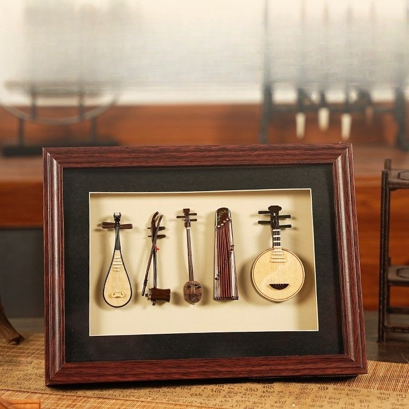 Musical Instrument Photo - 無形文化遺産 民族楽器、外国人向けお土産、琵琶フォトフレーム、誕生日記念品
