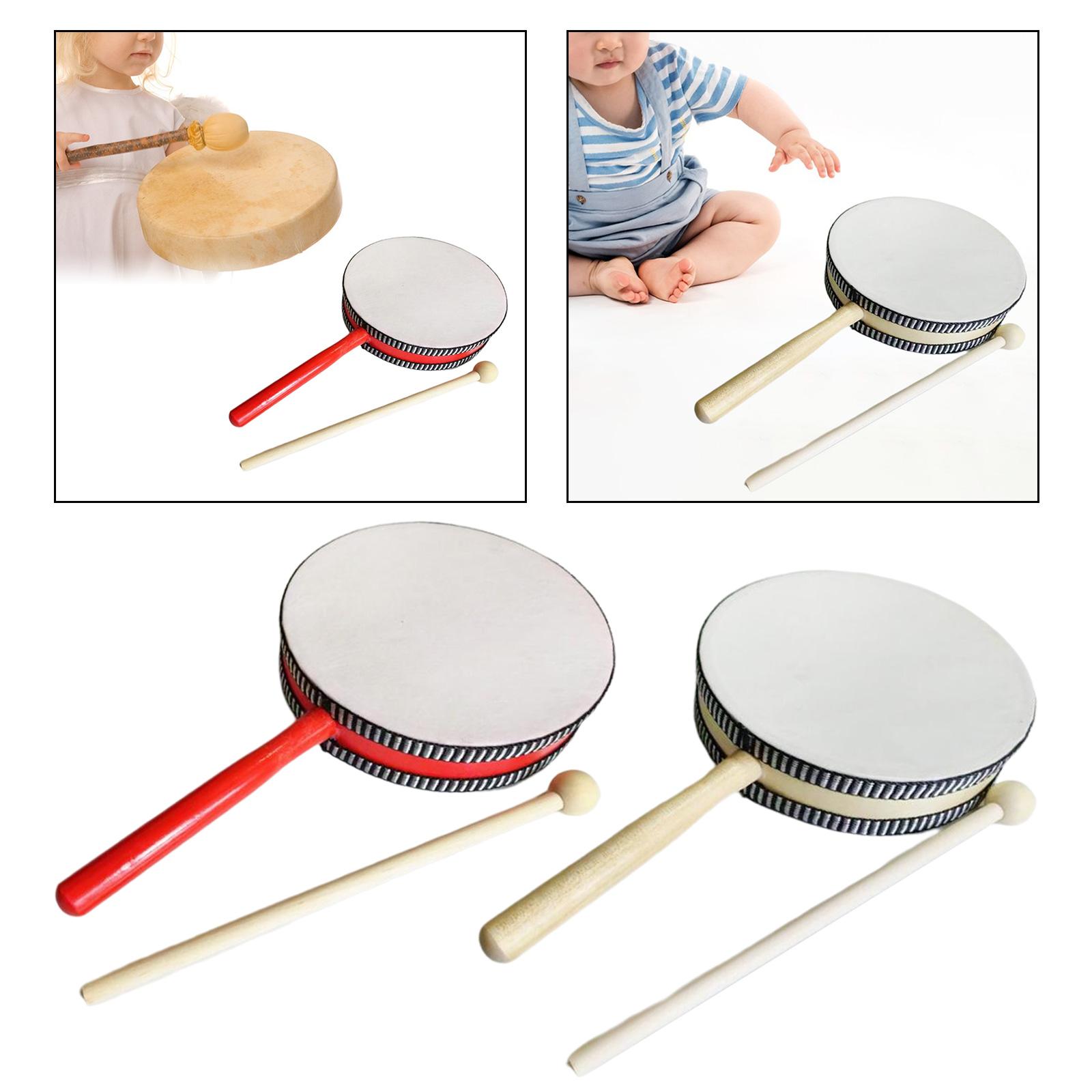 Djembe Hand Drum - 6インチ キッズドラム ハンドドラム おもちゃ 誕生日プレゼント パーティー用品
