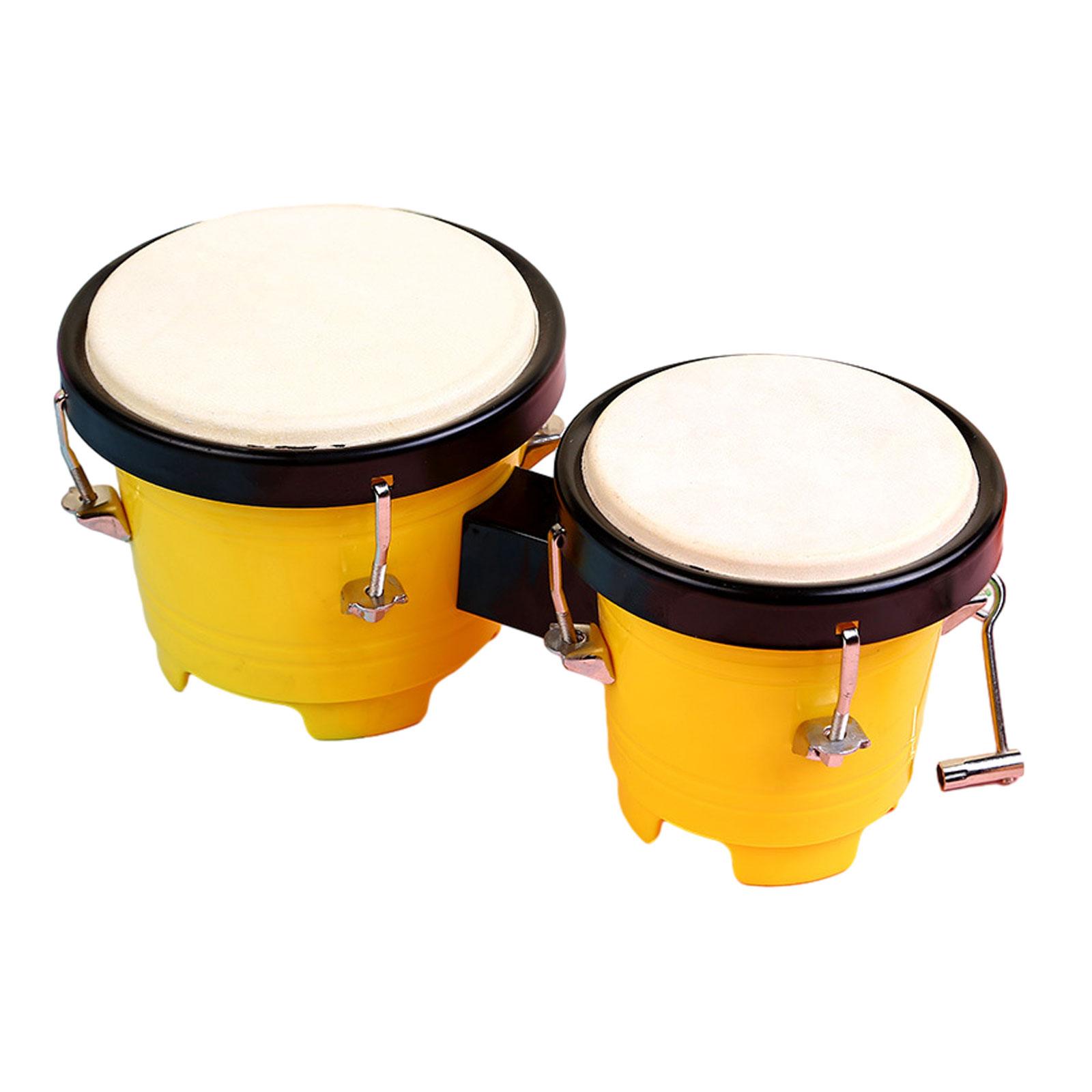 Bongo Drum Set - 4インチ 5インチ パーカッションボンゴドラムセット アフリカハンドドラム 早期教育用チューニング楽器 大人