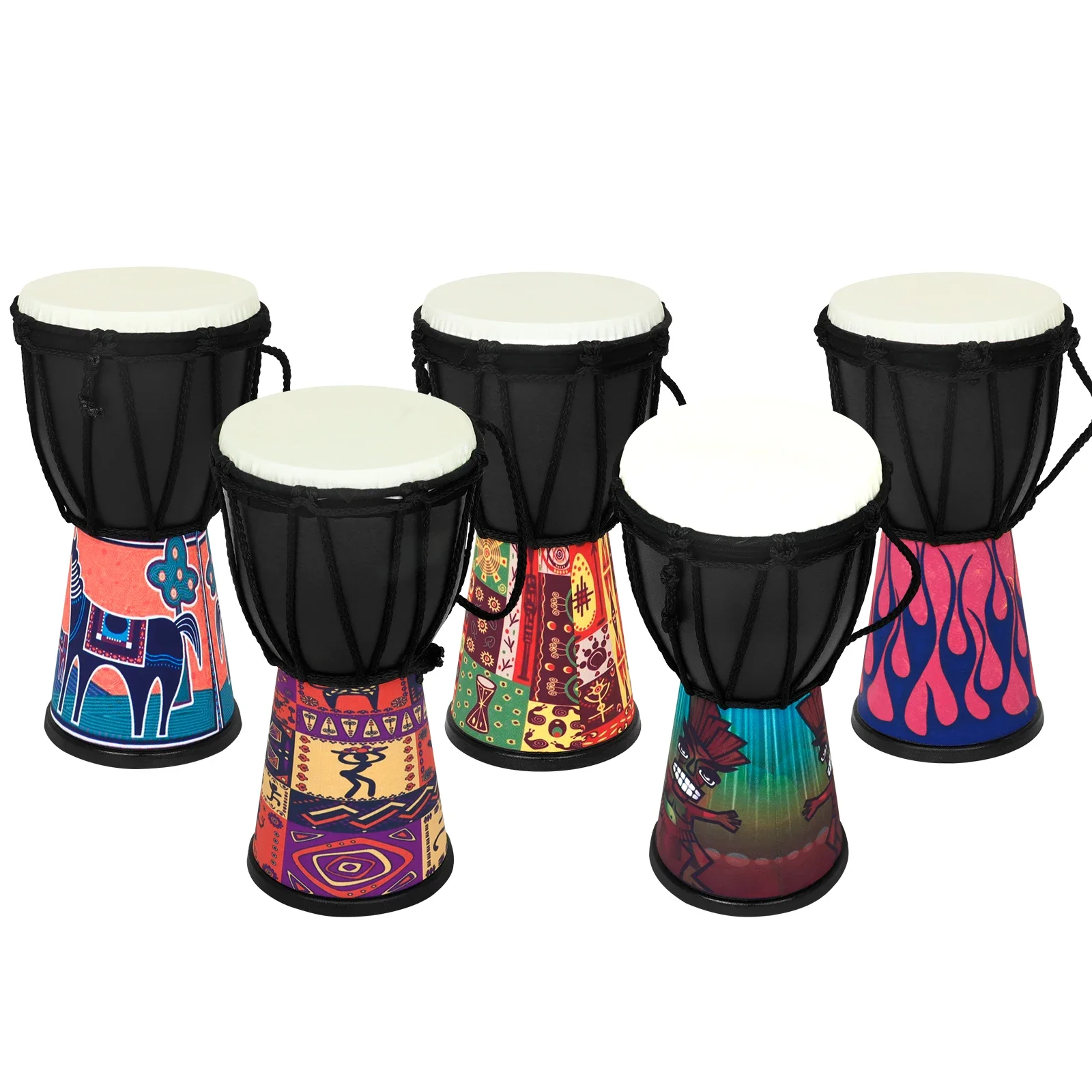 4 インチのアフリカドラム手作りの伝統的なアフリカハンドドラ - Djembe Hand Drum のレビューと価格