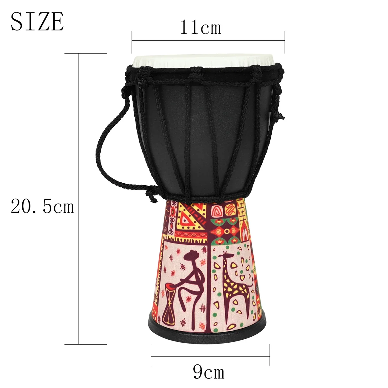 4 インチのアフリカドラム手作りの伝統的なアフリカハンドドラ - Djembe Hand Drum のレビューと価格
