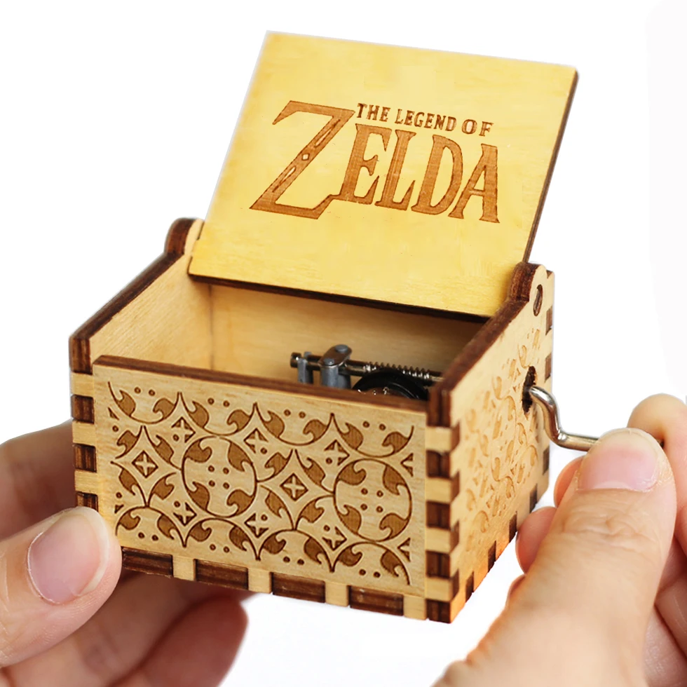 2色アンティーク彫刻木製手回しゼルダの伝説オルゴールワンピー - Musical Instrument Zelda のレビューと価格