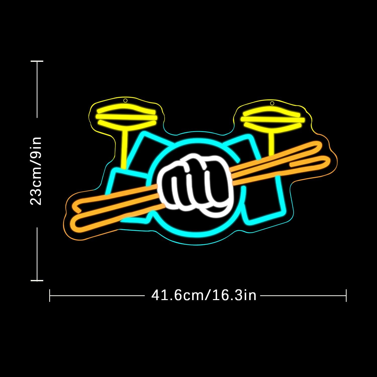 ドラムセットネオンサインUSB電源式楽器LEDネオンライト、 - Musical Instrument Set のレビューと価格
