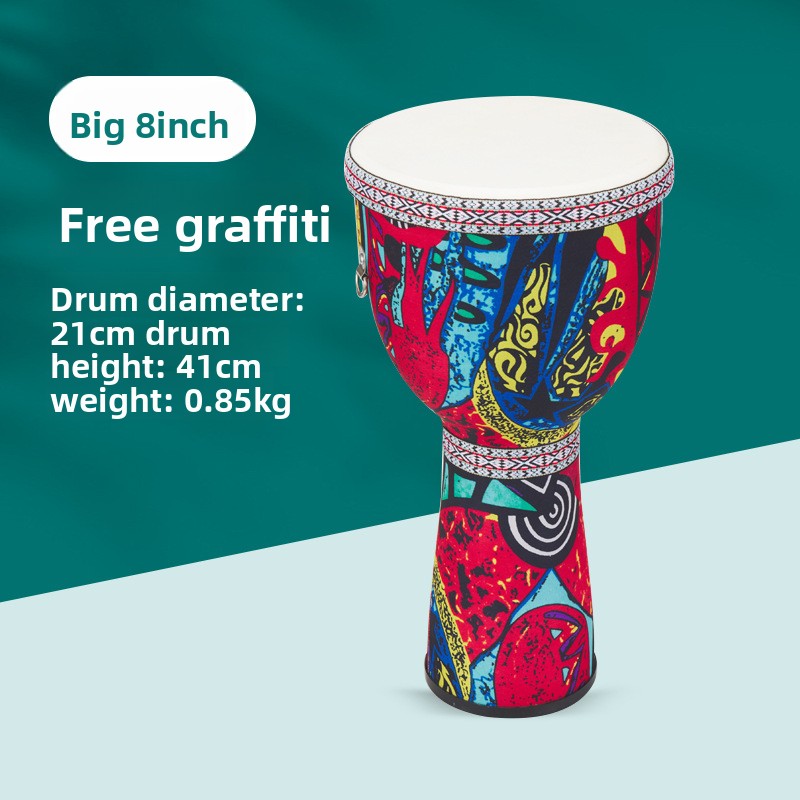 8インチのアフリカ産大型8ハンドドラム、PVCドラムボディ、 - Bongo Drum Set のレビューと価格