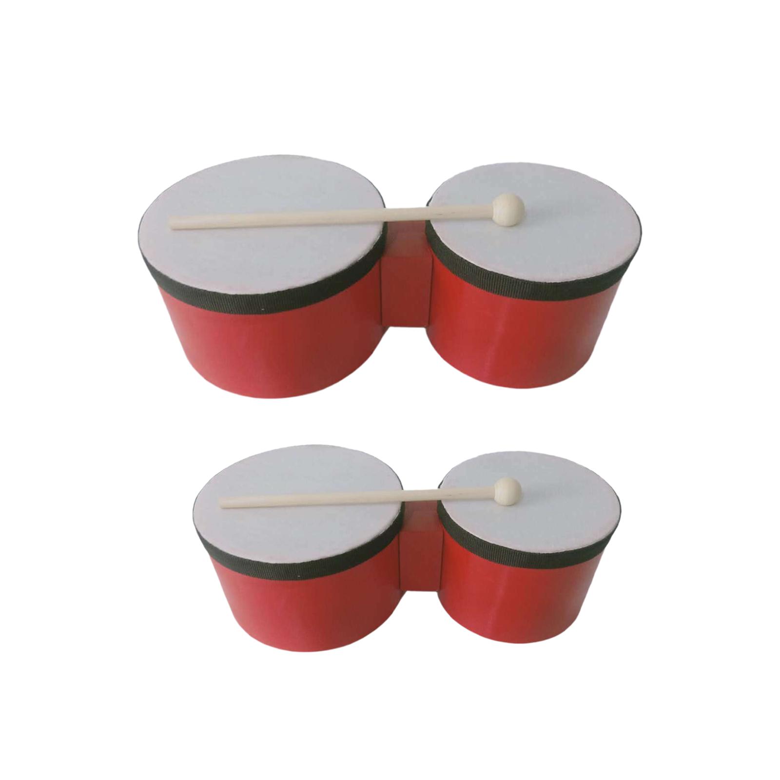 ボンゴドラム木製パーカッション伴奏セット使いやすいハンドドラ - Bongo Drum Set のレビューと価格