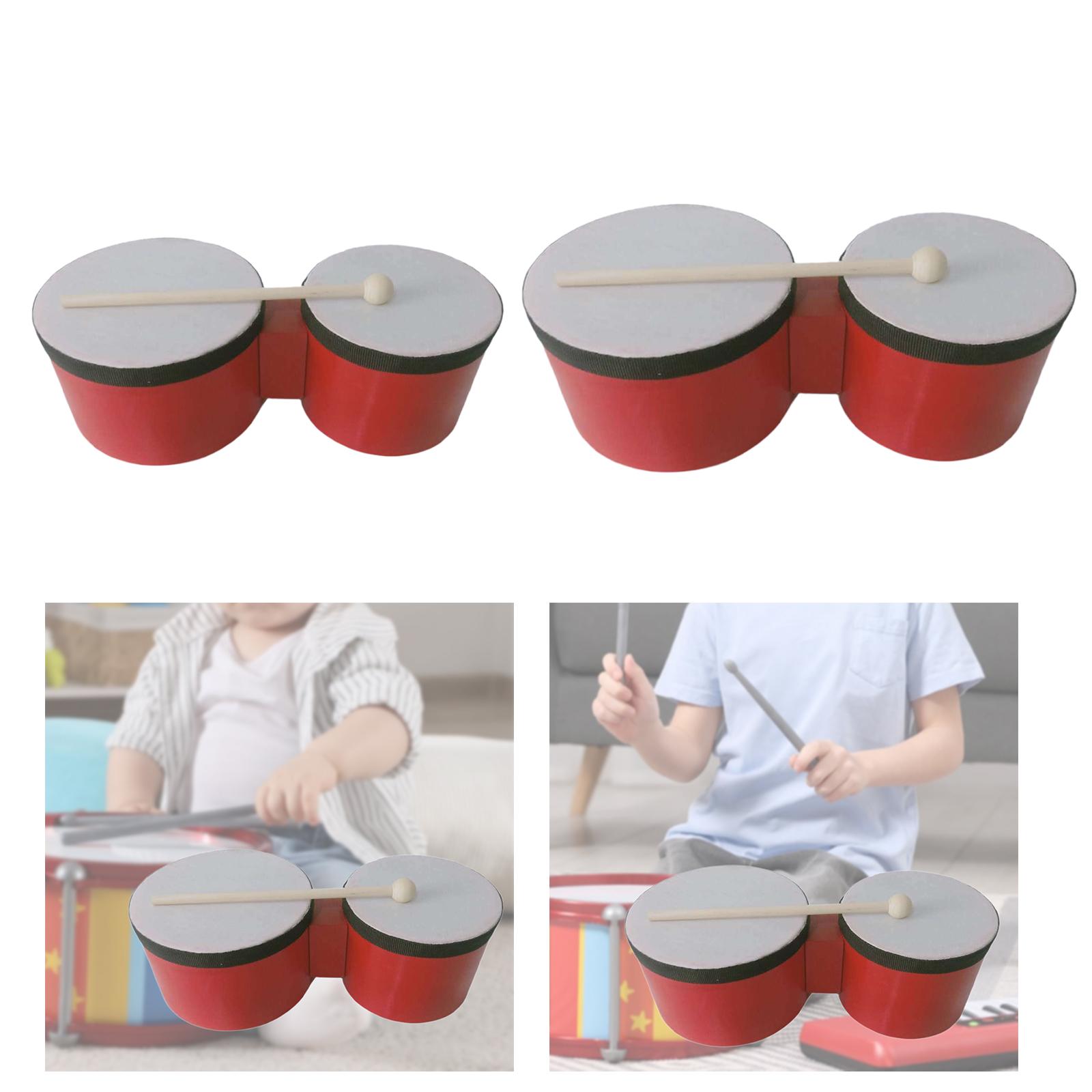 ボンゴドラム木製パーカッション伴奏セット使いやすいハンドドラ - Bongo Drum Set のレビューと価格