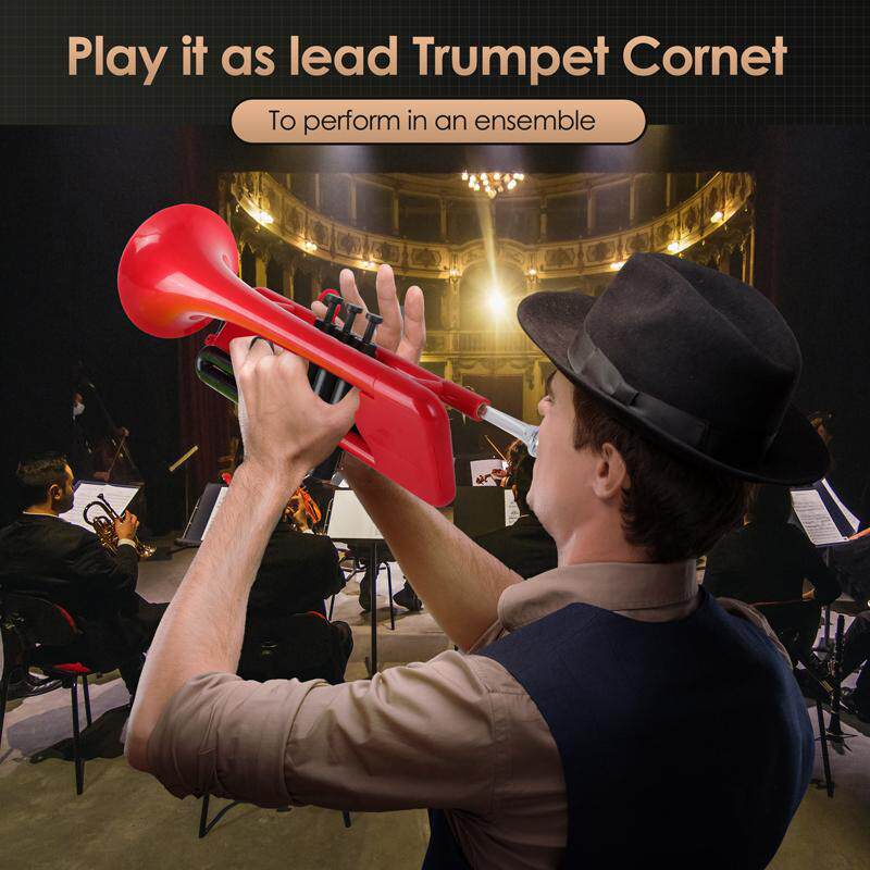 コルネットB♭管楽器 ショートトランペット 初心者用プラスチ - Musical Instrument Cornet のレビューと価格