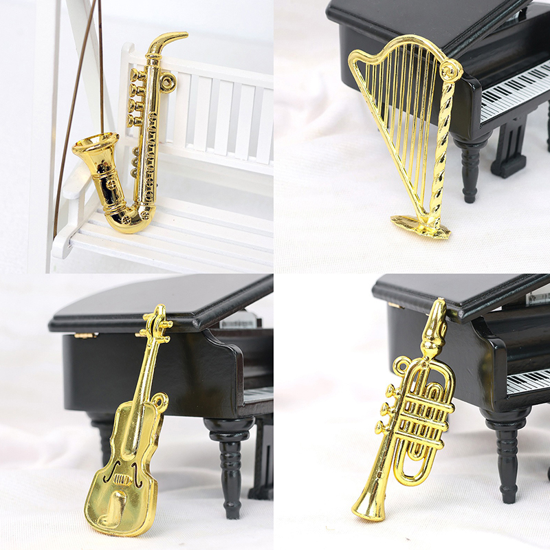 5/10/20 個アソートスタイルゴールドカラーミニ楽器チェ - Musical Instrument Trumpet のレビューと価格
