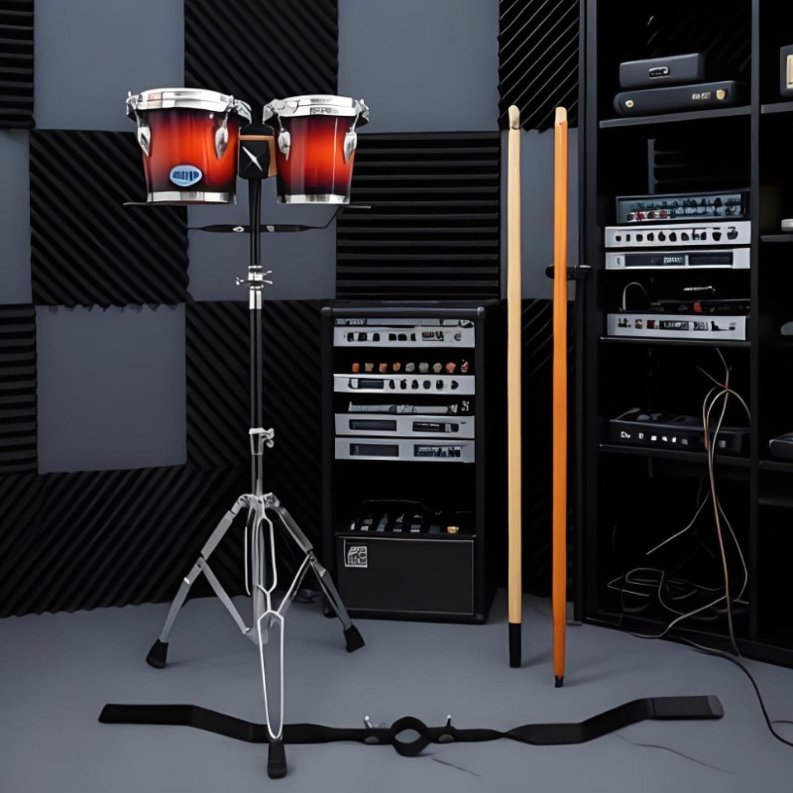 音楽パーカッションドラムスタンドベースサポートロッドドラムパ - Bongo Drum Set のレビューと価格