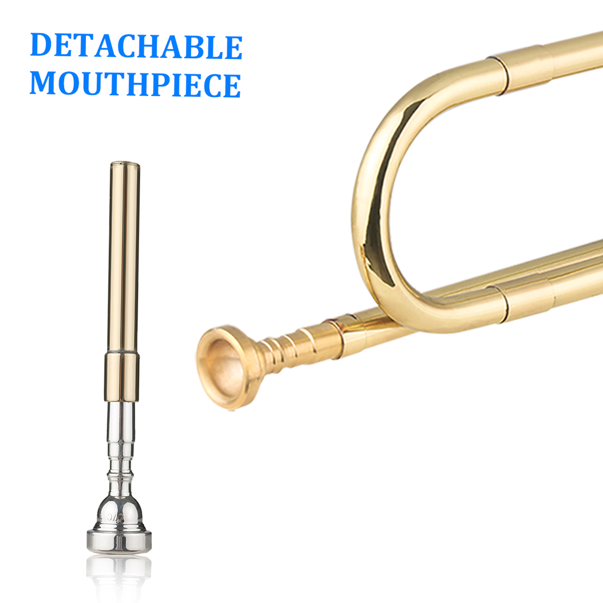 金メッキ真鍮cブグルコールトランペット、初心者用マウスピース - Musical Instrument Cornet のレビューと価格