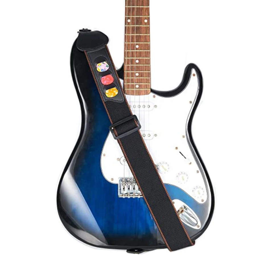 7 ピース/セットギターストラップ黒 PU レザー + 綿ウ - Musical Instrument Dulcimer のレビューと価格