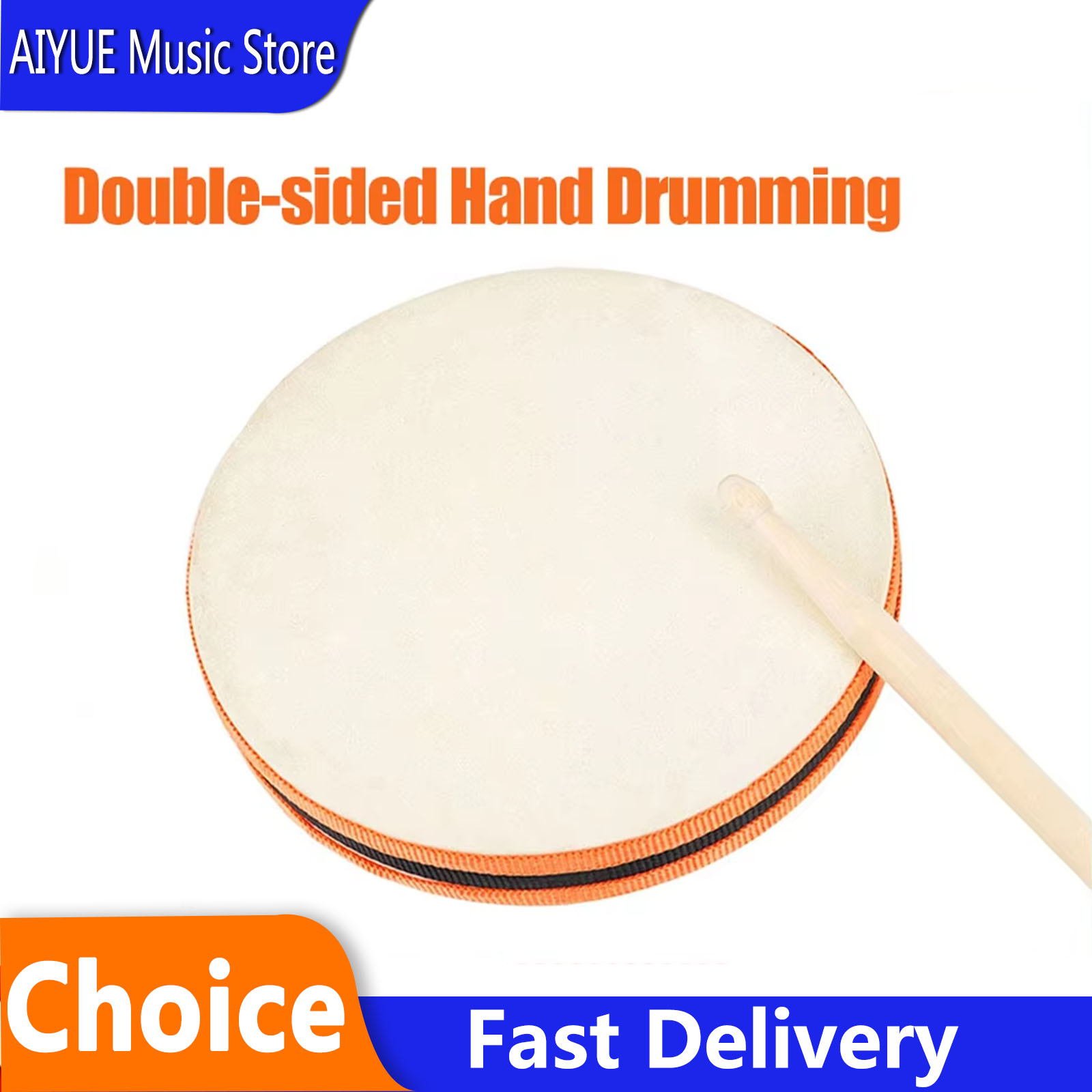 両面ハンドドラム音楽愛好家のためのベビーシープスキンハンドド - Djembe Hand Drum のレビューと価格