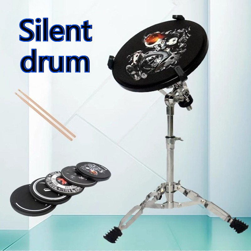 12インチサイレントドラムシリコンミュートドラムキット初心者 - Musical Instrument Kit のレビューと価格