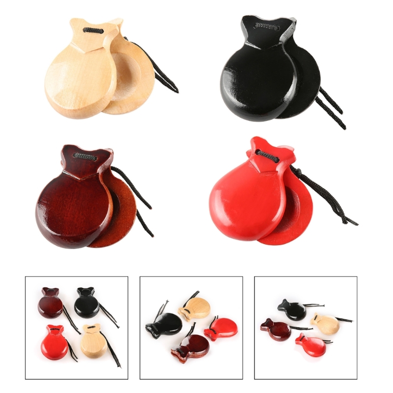 2 個伝統的なカスタネットスペインカスタネットフラメンコダン - Castanet Flamenco のレビューと価格
