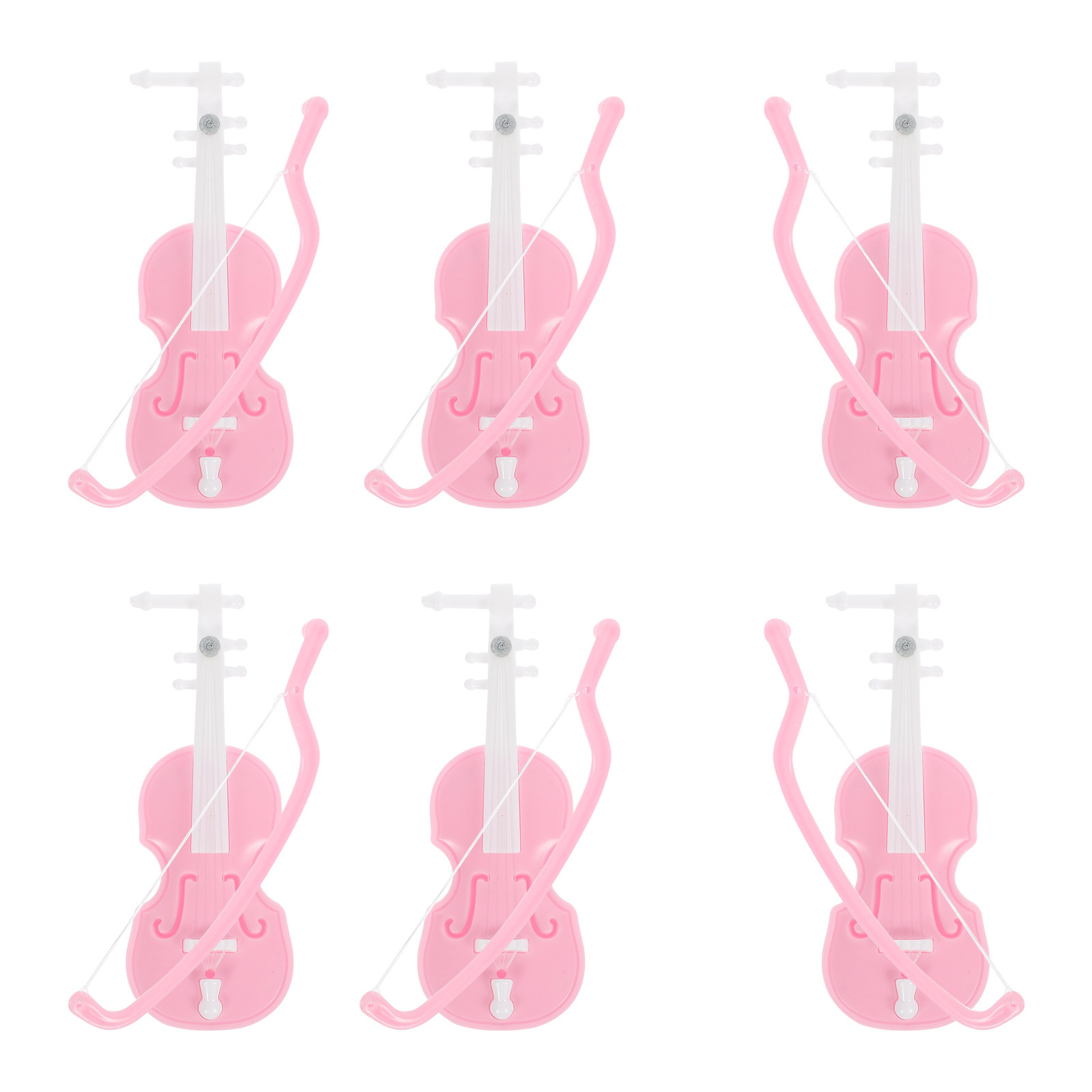 6個入りミニバイオリン装飾品 ヴィンテージプラスチック製楽器 - Musical Instrument Photo のレビューと価格