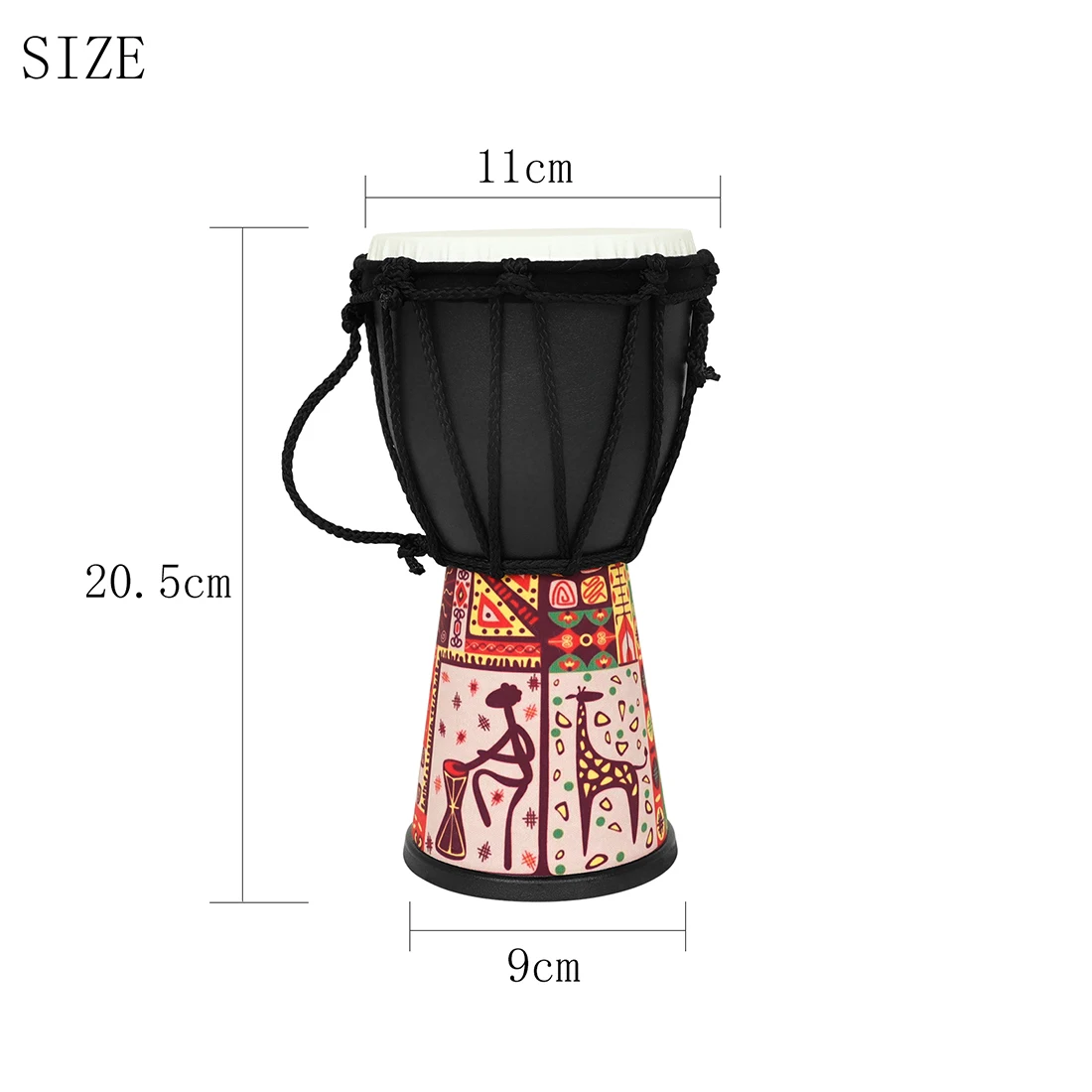 4インチのアフリカンドラム、ABSドラムキャビティ、ポータブ - Djembe Hand Drum のレビューと価格