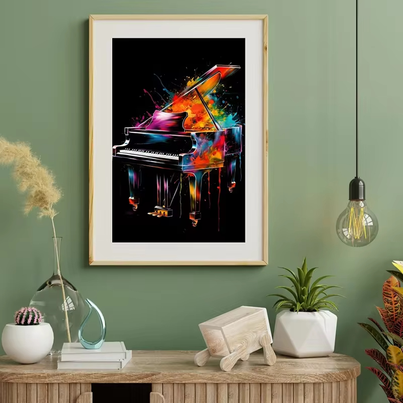 写真のポスター,楽器の吊り下げ,ギターの棚,ドラム,キャンバ - Musical Instrument Photo のレビューと価格