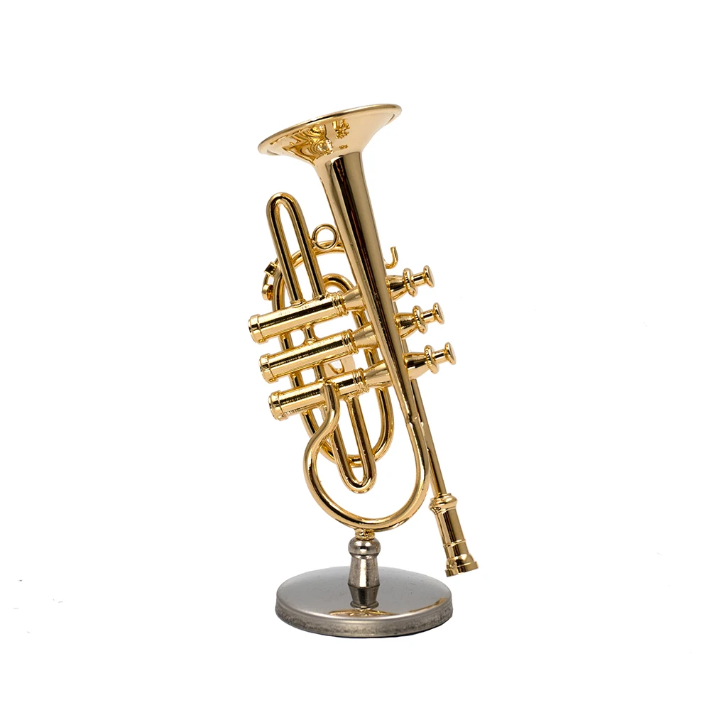 1 個ミニチュア銅コルネットモデルミニ楽器ドールハウス ob - Musical Instrument Cornet のレビューと価格