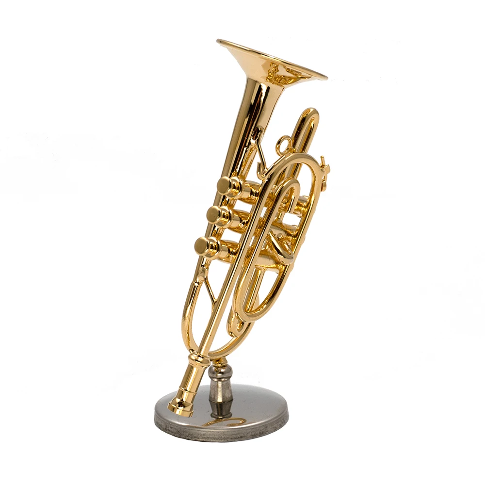 1 個ミニチュア銅コルネットモデルミニ楽器ドールハウス ob - Musical Instrument Cornet のレビューと価格