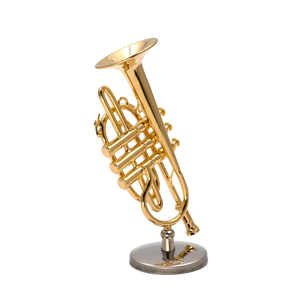 1 個ミニチュア銅コルネットモデルミニ楽器ドールハウス ob - Musical Instrument Cornet のレビューと価格