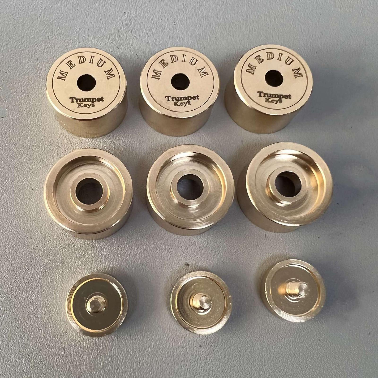 9個入りトランペットバルブキャップ - 重厚な真鍮製楽器修理 - Musical Instrument Repairs のレビューと価格