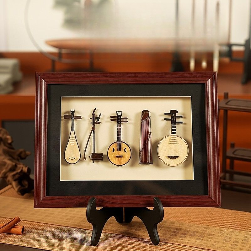無形文化遺産 民族楽器、外国人向けお土産、琵琶フォトフレーム - Musical Instrument Photo のレビューと価格