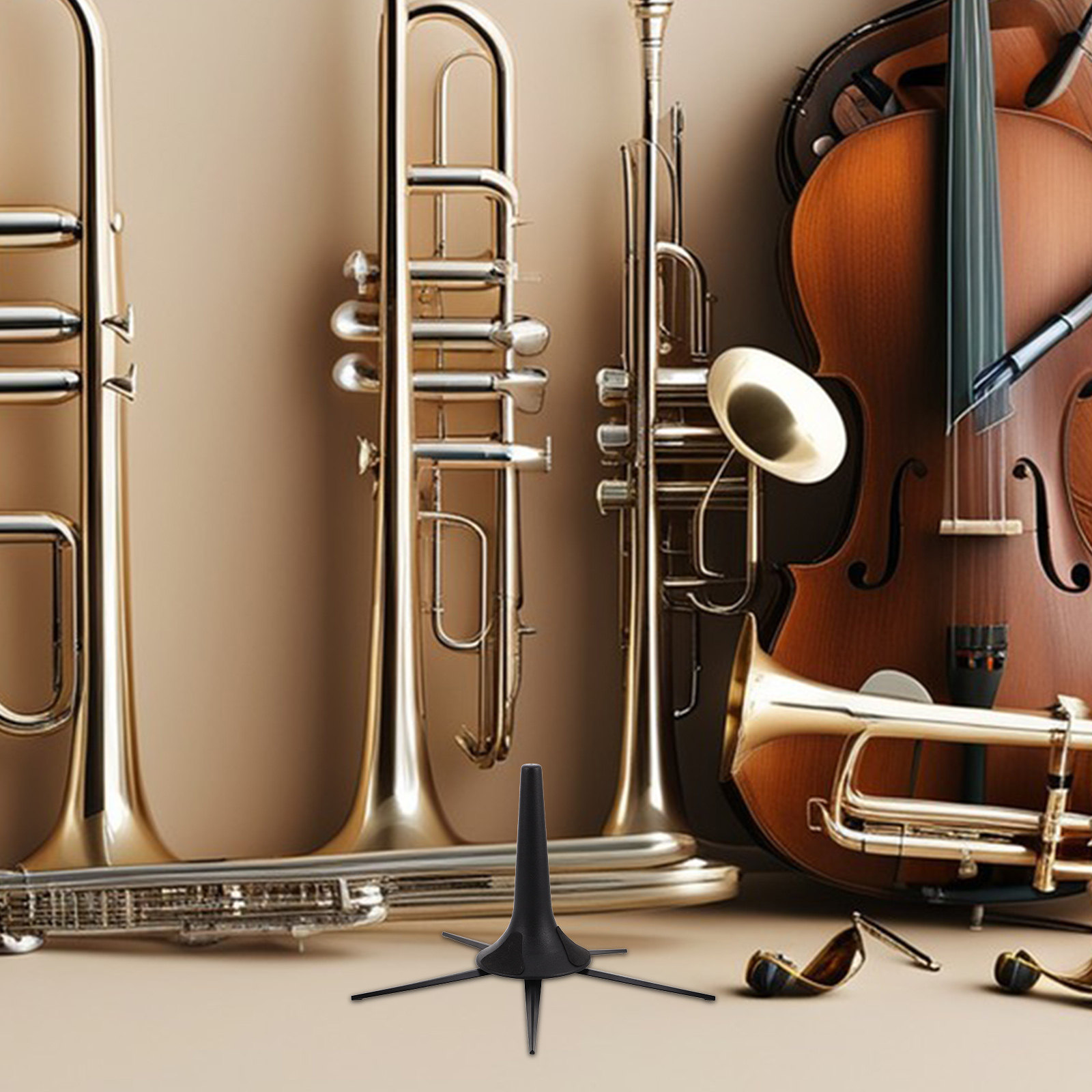 ポータブルトランペットスタンド 折りたたみ式5脚金属製ホルダ - Musical Instrument Trumpet のレビューと価格