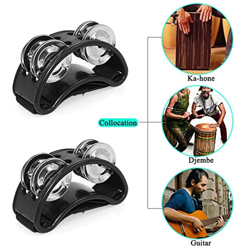 2PC 楕円ドラムコンパニオンハンドフットジングルドラム子供 - Djembe Hand Drum のレビューと価格