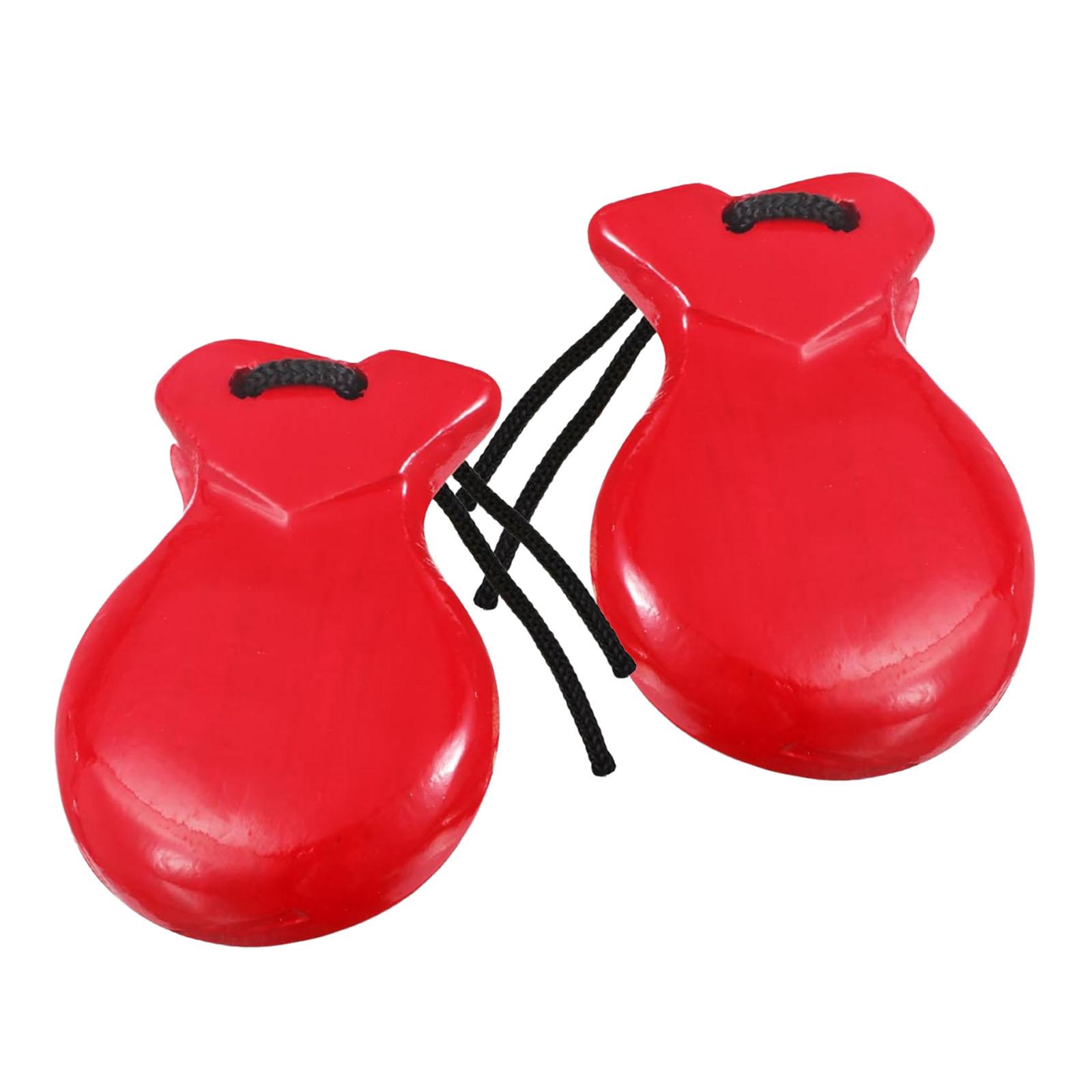 2個入り木製スペインカスタネット、弦付きフラメンコカスタネッ - Castanet Flamenco のレビューと価格