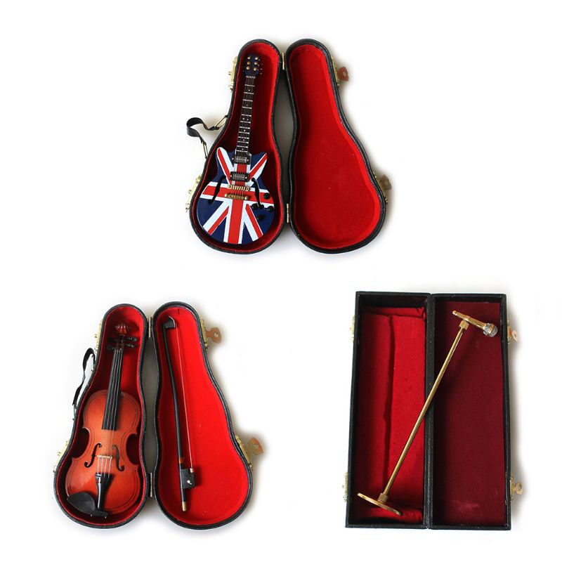 新生児用写真アクセサリー1セット,ギター,バイオリン,マイク - Musical Instrument Photo のレビューと価格