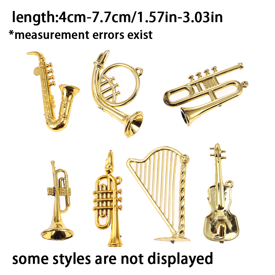 12個のミニチュア楽器オーナメント、ランダムスタイル、クリエ - Musical Instrument Photo のレビューと価格